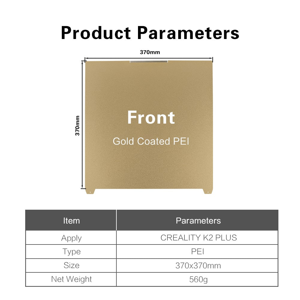 Goldene PEI Druckplatte K2 Plus