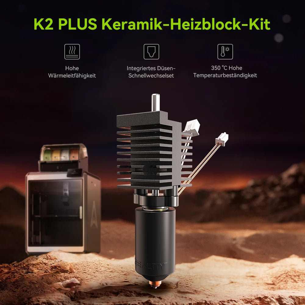 Original Creality K2 Plus Keramik-Heizblock