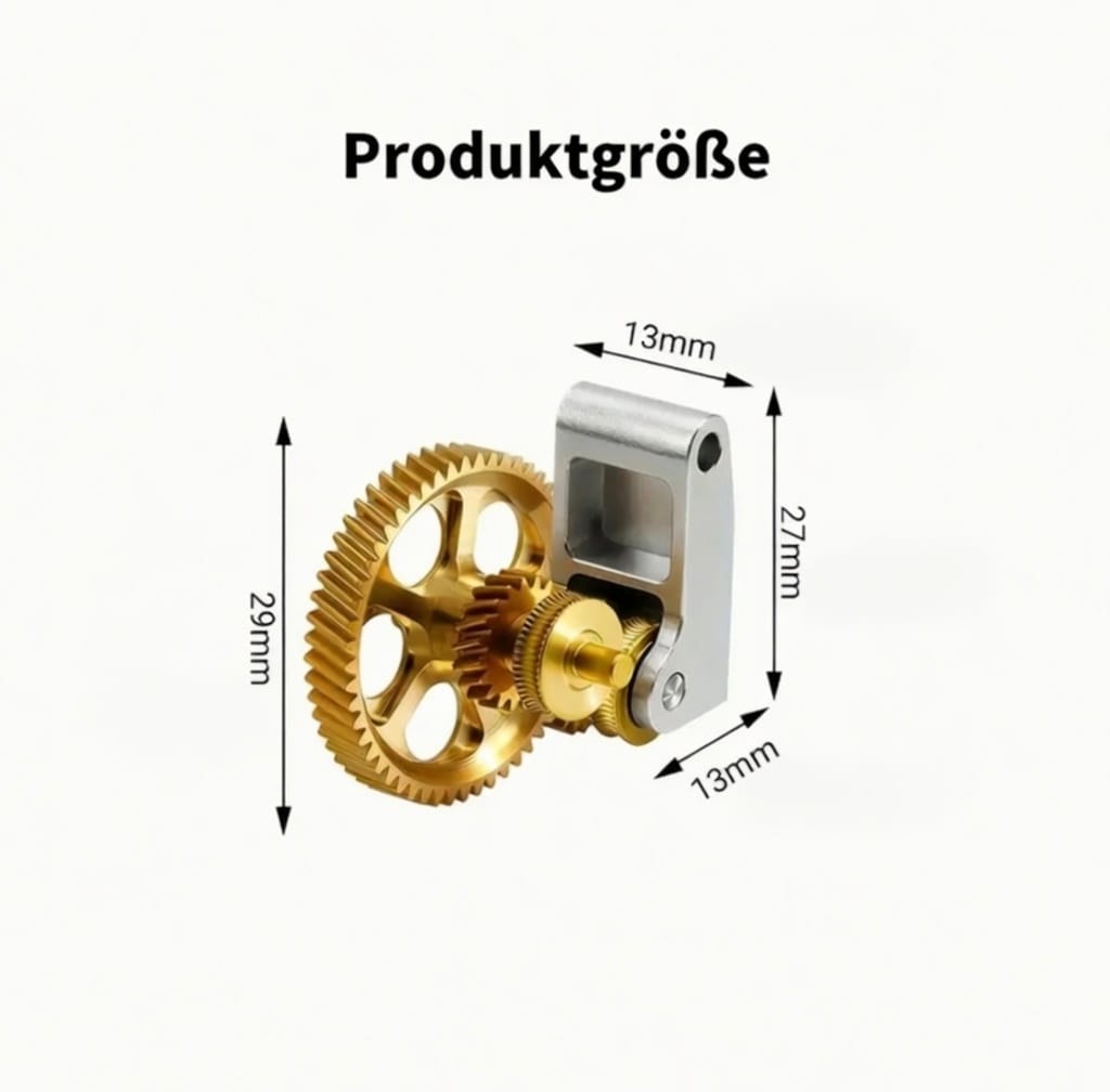 P1P / P1S / X1C Vollmetall Extruder Upgrade Dual Gear
